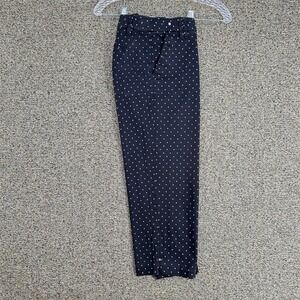 Modern Intro Jonathan Ross Polka Dot Cropped Pants Stretch Comfort Waist Black 6